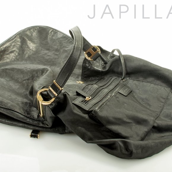 MICHAEL KORS LARGE BLACK SMOOTH LEATHER ZIPPER SATCHEL - Picture 10 of 12